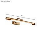 GobekUsa Contemporary LED Vanity Light in Gold Finish - Tubed Wall Sconce for Kitchen, 20.5"/26" W
