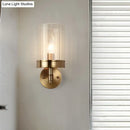 GobekUsa Gold Finish Cup Shaped Wall Sconce with Clear Glass - 1 Head Wall Light for Simplicity
