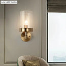 GobekUsa Gold Finish Cup Shaped Wall Sconce with Clear Glass - 1 Head Wall Light for Simplicity