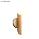 GobekUsa Modern Gold Finish Corner Wall Sconce with Ball Milky Glass Shade - 1 Light