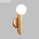GobekUsa Modern Gold Finish Corner Wall Sconce with Ball Milky Glass Shade - 1 Light