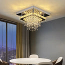 GobekUsa Crystal Ceiling Chandelier: Modern K9 LED Smart Ring Light Fixture for Dining & Living Room