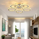 GobekUsa Crystal Ceiling Chandelier: Modern K9 LED Smart Ring Light Fixture for Dining & Living Room