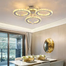 GobekUsa Crystal Ceiling Chandelier: Modern K9 LED Smart Ring Light Fixture for Dining & Living Room
