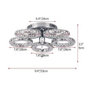GobekUsa Crystal Ceiling Chandelier: Modern K9 LED Smart Ring Light Fixture for Dining & Living Room