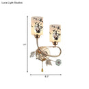 GobekUsa Modernistic 2-Bulb Gold Cylinder Wall Lamp with Pull Chain and Painted Glass Shade – Brilliant Wall Lighting Idea