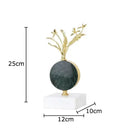 GobekUsa Gold-plated Flower Crystal Sculpture Desk Decoration Modern Crafts Room Decor