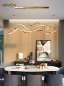 GobekUsa Elegant Chandelier for Dining Bar, Minimalist Art Lamps