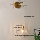 GobekUsa Clear Glass LED Wall Light with Pull Chain Switch for Modern Decor