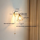 GobekUsa LED Wall Sconce Modern Nordic Design with Pull Chain Switch