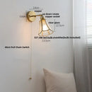 GobekUsa LED Wall Sconce Modern Nordic Design with Pull Chain Switch