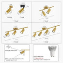 GobekUsa Adjustable LED Ceiling Spotlight for Dining Kitchen Bedroom Background Lighting