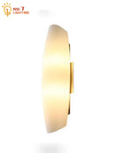GobekUsa Cream Glass LED Wall Lamp for Bedroom Living Room Study