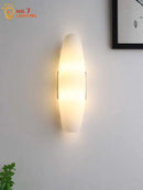 GobekUsa Cream Glass LED Wall Lamp for Bedroom Living Room Study