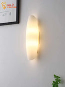GobekUsa Cream Glass LED Wall Lamp for Bedroom Living Room Study