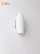 GobekUsa Cream Glass LED Wall Lamp for Bedroom Living Room Study