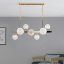 GobekUsa Contemporary Gold Frosted Glass Round Island Pendant Lighting - 7 Heads Fixture