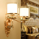 GobekUsa Modern Dual Cylinder 2-Light Gold Wall Sconce with Clear and Frosted Glass
