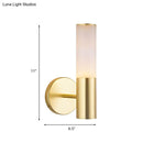 GobekUsa Modern Frosted Glass Wall Lamp with Gold LED