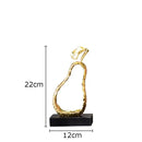 GobekUsa Fruit Shaped Metal Crafts Apple/pear Hollow Out Sculpture Modern Home Decor