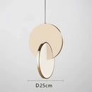 GobekUsa Geometric Circle Gold Iron Pendant Light Chandelier
