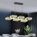 GobekUsa Modern Black Squares Island Suspension Light for Acrylic Dining Room Fixture