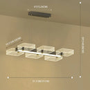 GobekUsa Modern Black Squares Island Suspension Light for Acrylic Dining Room Fixture
