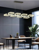 GobekUsa Modern Black Squares Island Suspension Light for Acrylic Dining Room Fixture