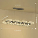GobekUsa Modern Black Squares Island Suspension Light for Acrylic Dining Room Fixture