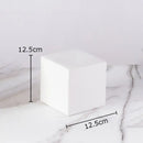 Modern gold geometric cube round statue decor for living room by Decorbites