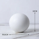 Modern gold geometric cube round statue decor for living room by Decorbites