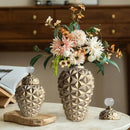 GobekUsa Geometric Diamond Ceramic Vase: Stylish Flower Arrangement Décor Jar