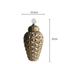 GobekUsa Geometric Diamond Ceramic Vase: Stylish Flower Arrangement Décor Jar