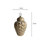 GobekUsa Geometric Diamond Ceramic Vase: Stylish Flower Arrangement Décor Jar