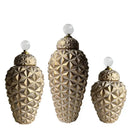 GobekUsa Geometric Diamond Ceramic Vase: Stylish Flower Arrangement Décor Jar