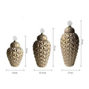GobekUsa Geometric Diamond Ceramic Vase: Stylish Flower Arrangement Décor Jar