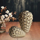 GobekUsa Geometric Diamond Ceramic Vase: Stylish Flower Arrangement Décor Jar