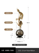 GobekUsa Geometric Electroplating Art Sculpture for Modern Luxury Home Decor