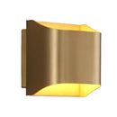 GobekUsa Gold Metal LED Wall Light with Modern Cut Geometry – Ideal for Bedside Ambiance
