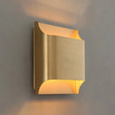 GobekUsa Gold Metal LED Wall Light with Modern Cut Geometry – Ideal for Bedside Ambiance