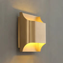 GobekUsa Gold Metal LED Wall Light with Modern Cut Geometry – Ideal for Bedside Ambiance