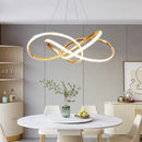 GobekUsa Geometric Line LED Chandelier for Modern Home Decor and Lighting