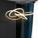 GobekUsa Geometric Line LED Chandelier for Modern Home Decor and Lighting