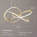 GobekUsa Geometric Line LED Chandelier for Modern Home Decor and Lighting