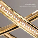 GobekUsa Geometric Line LED Chandelier for Modern Home Decor and Lighting