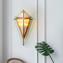 GobekUsa Modern Tapered Wall Sconce with Amber Glass - 2 Heads Living Room Light Fixture