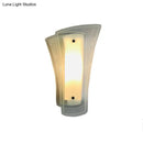 GobekUsa Modern Geometric Wall Sconce - Clear Glass 1-Light Living Room Lamp