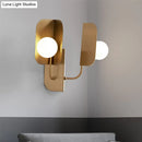 GobekUsa Modern Gold Globe Wall Sconce Light - 2-Light LED Metal Wall Mount Lamp for Living Room