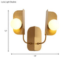 GobekUsa Modern Gold Globe Wall Sconce Light - 2-Light LED Metal Wall Mount Lamp for Living Room