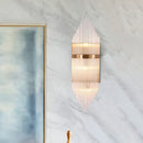 GobekUsa Minimalist Clear Glass Sconce Light with Gold Finish - 2/3 Lights - Indoor Wall Lighting